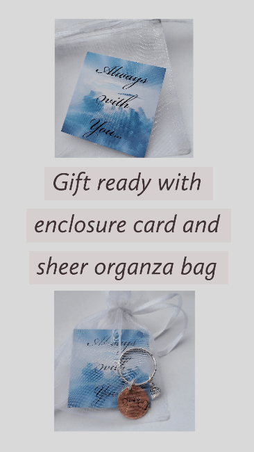 Penny from Heaven Memorial Keychain with Angel wing charm