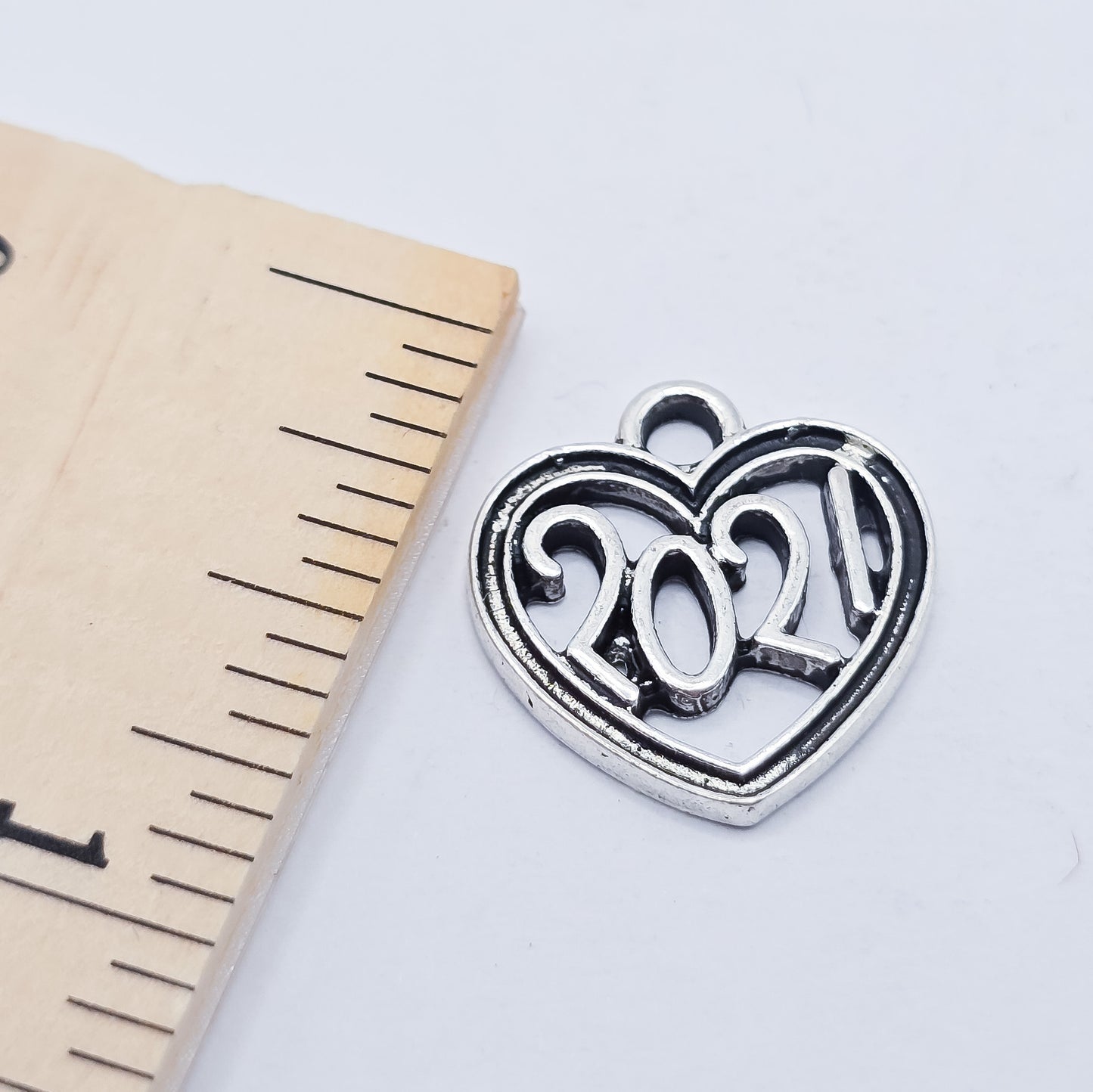 2021 heart shaped charm. ADD on charm for keychain - DAYZEECREATIONZ, PERSONALIZED GIFTS3