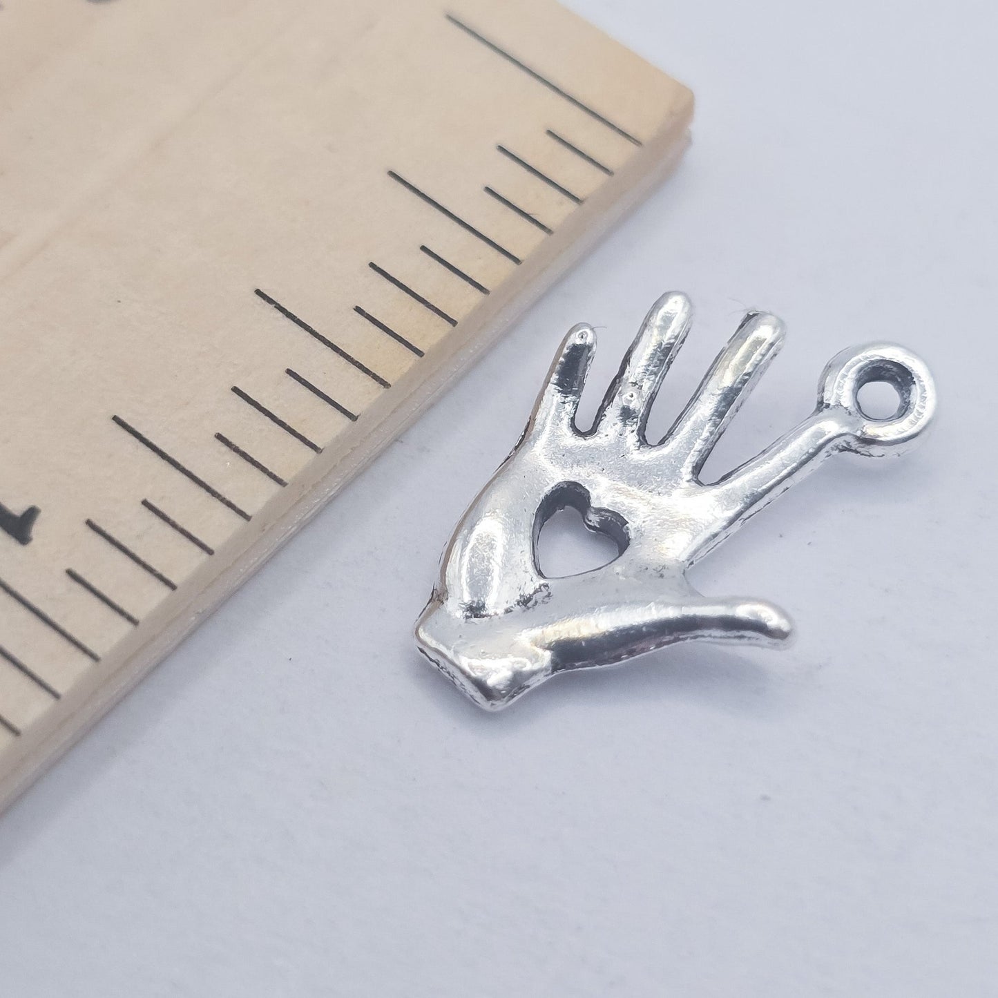 Helping hand with heart charm, ADD on charm for keychain - DAYZEECREATIONZ, PERSONALIZED GIFTS-