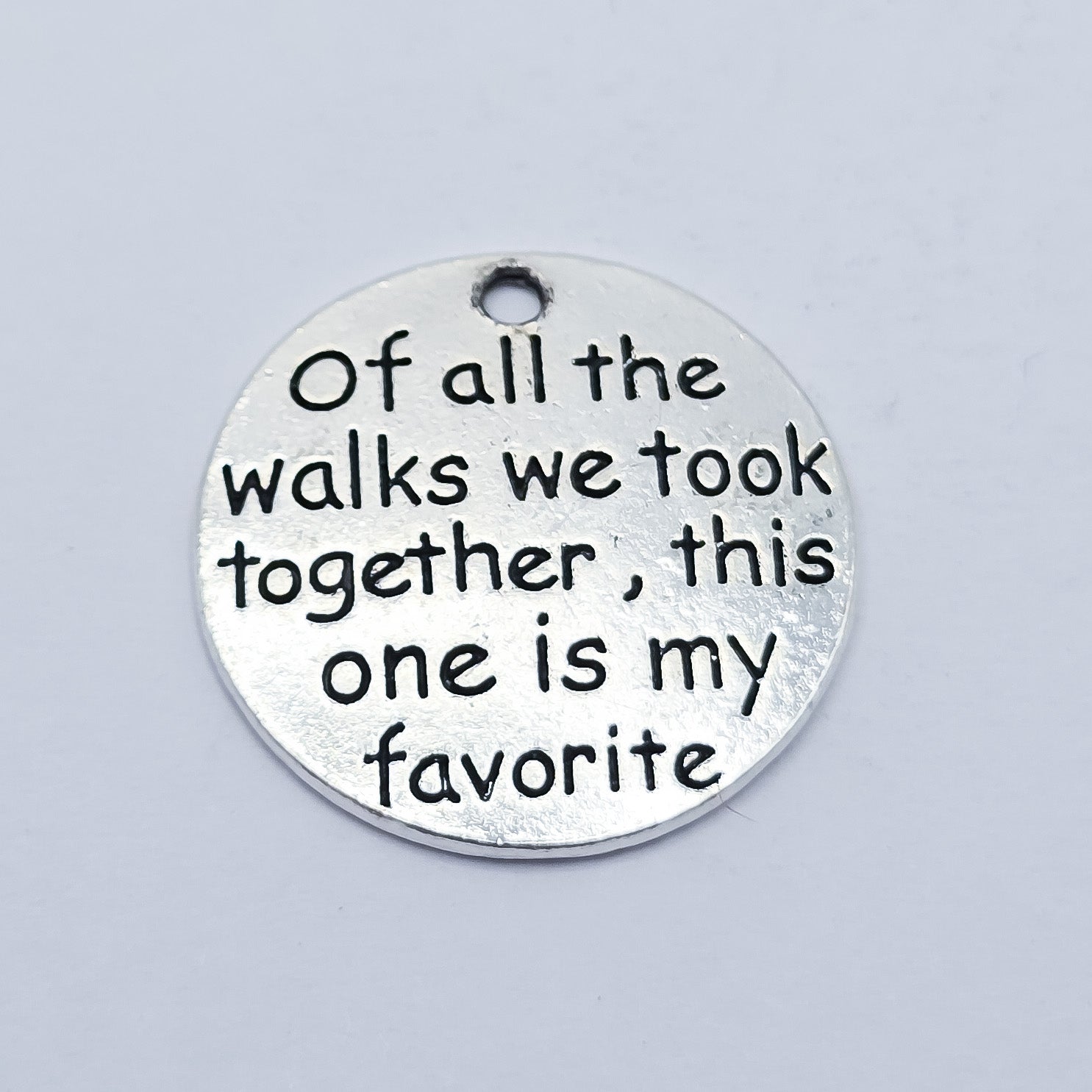 Large round charm, Of all the walks we took together charm. Anniversary, wedding, ADD on charm for keychain - DAYZEECREATIONZ, PERSONALIZED GIFTS2