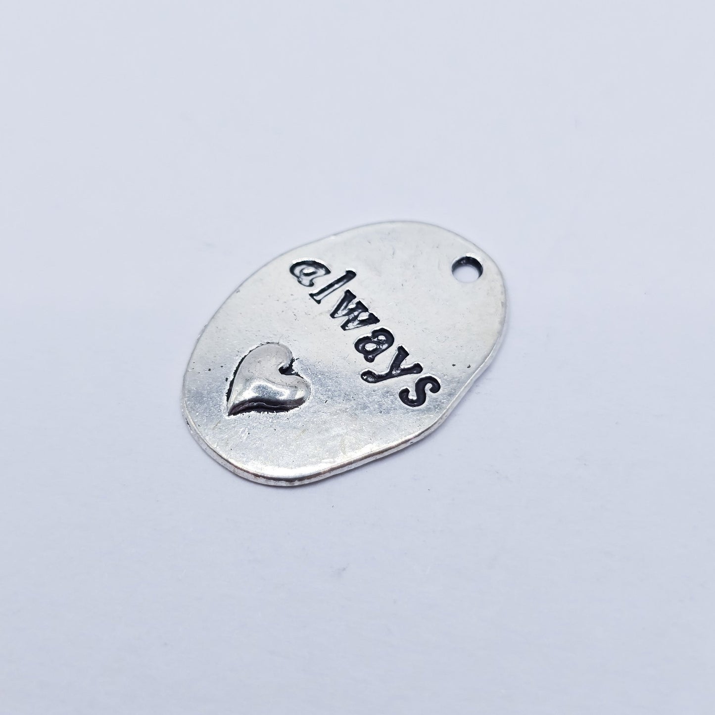 Always (word) with raised heart charm. ADD on charm for keychain - DAYZEECREATIONZ, PERSONALIZED GIFTS2