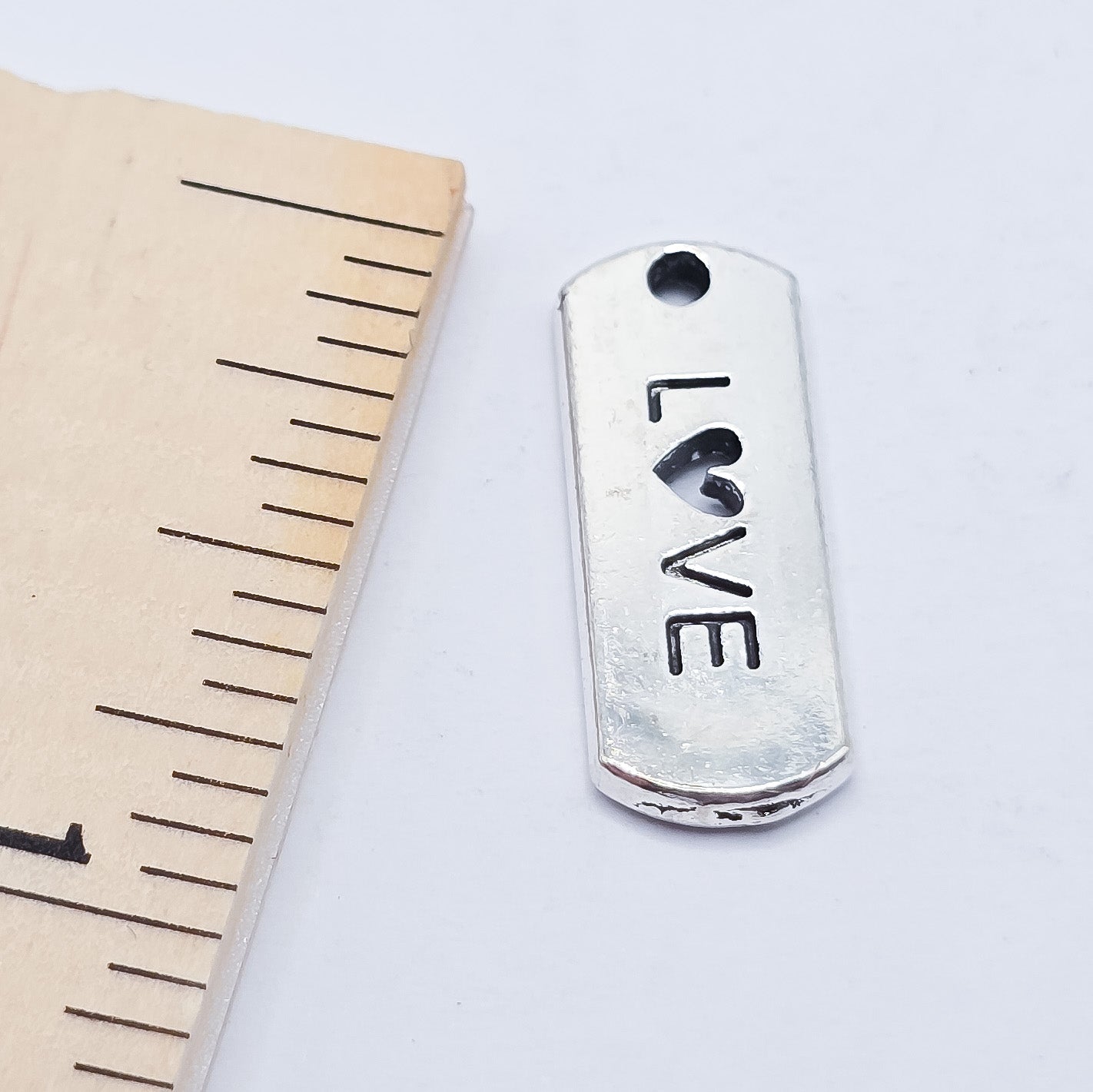 L♡ve rectangle word charm. Love charm. Anniversary, wedding, Boyfriend, ADD on charm for keychain - DAYZEECREATIONZ, PERSONALIZED GIFTS3
