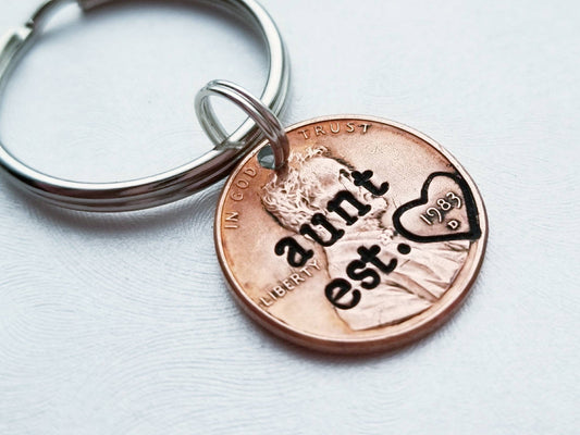 Personalized Aunt Penny Keychain