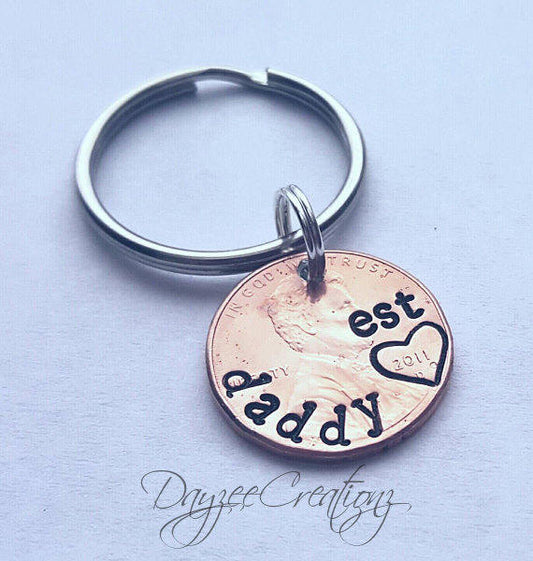 Personalized Daddy Penny Keychain