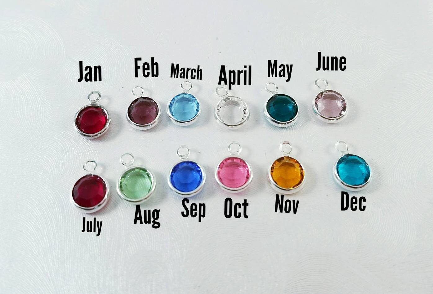 6mm birthstone charms