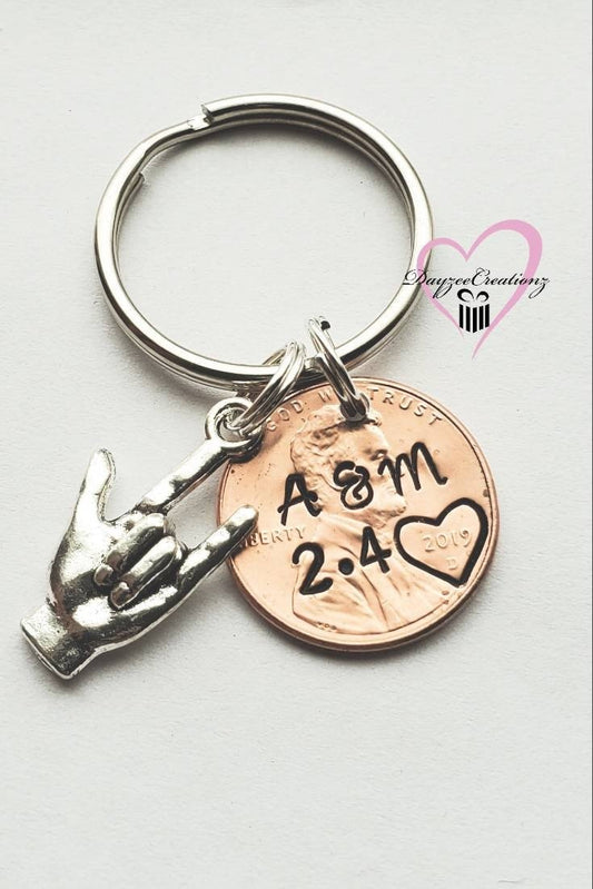 Anniversary Penny Keychain