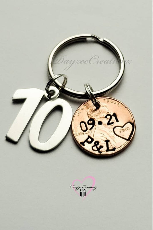 10th Anniversary Keychain