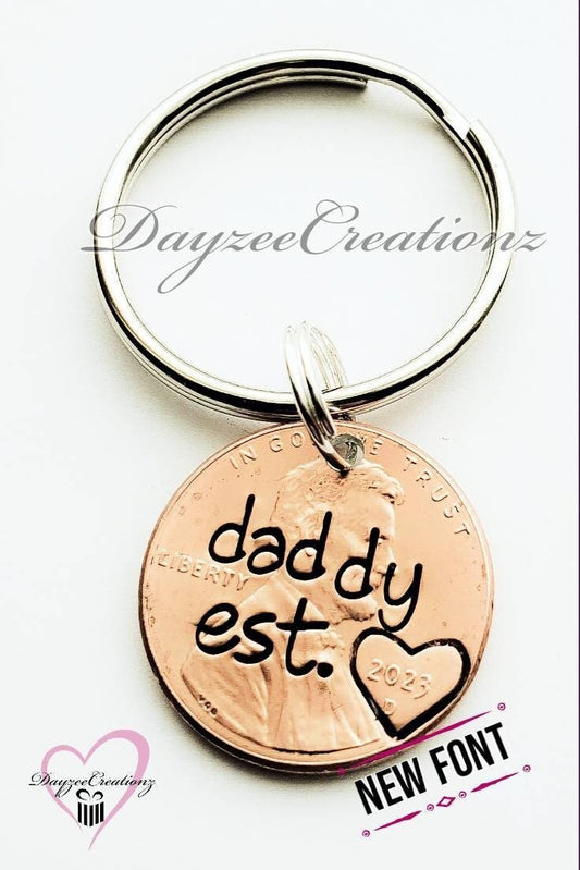 Personalized Daddy Penny Keychain