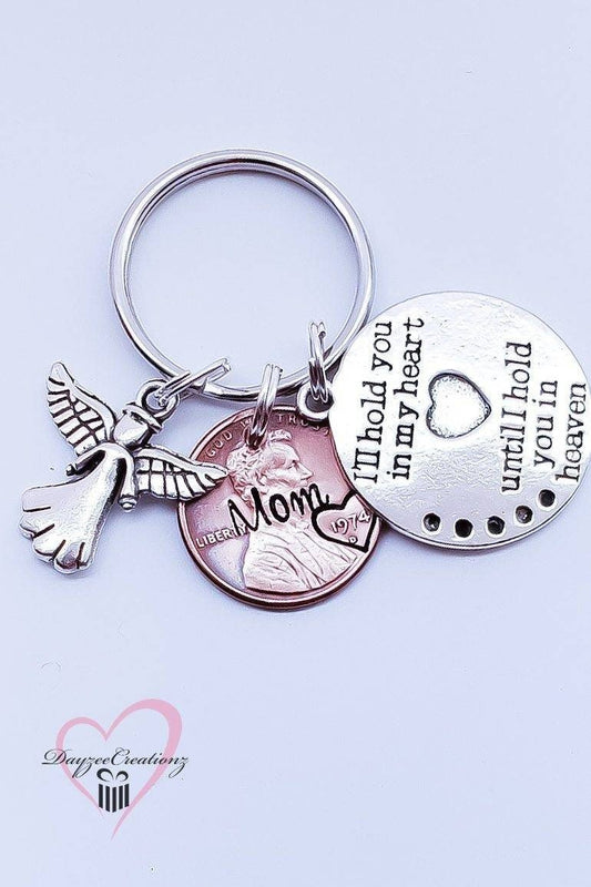 Penny from Heaven Memorial Keychain with Charm(s) shown