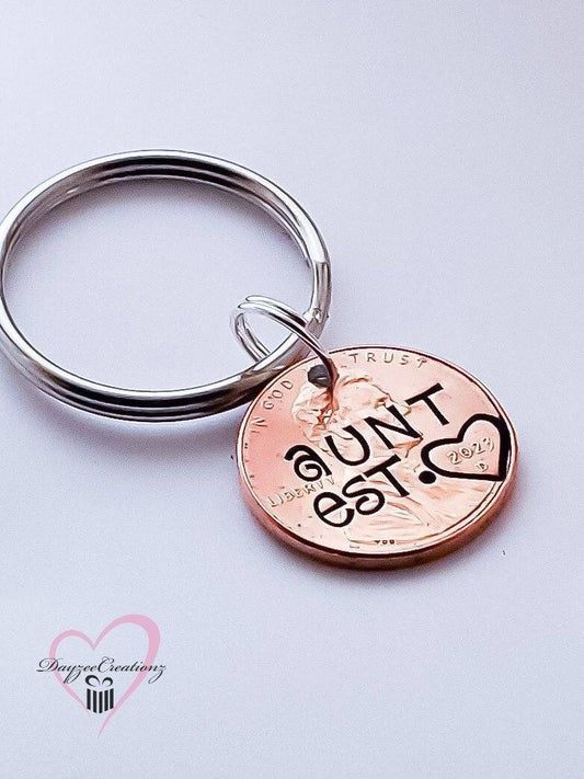 Custom Personalized Aunt Penny keychain