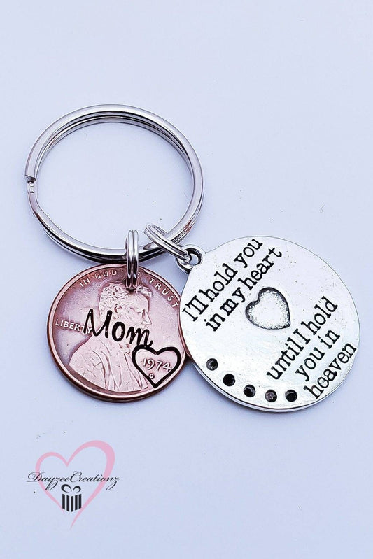 Penny from Heaven Memorial Keychain with Charm(s) shown