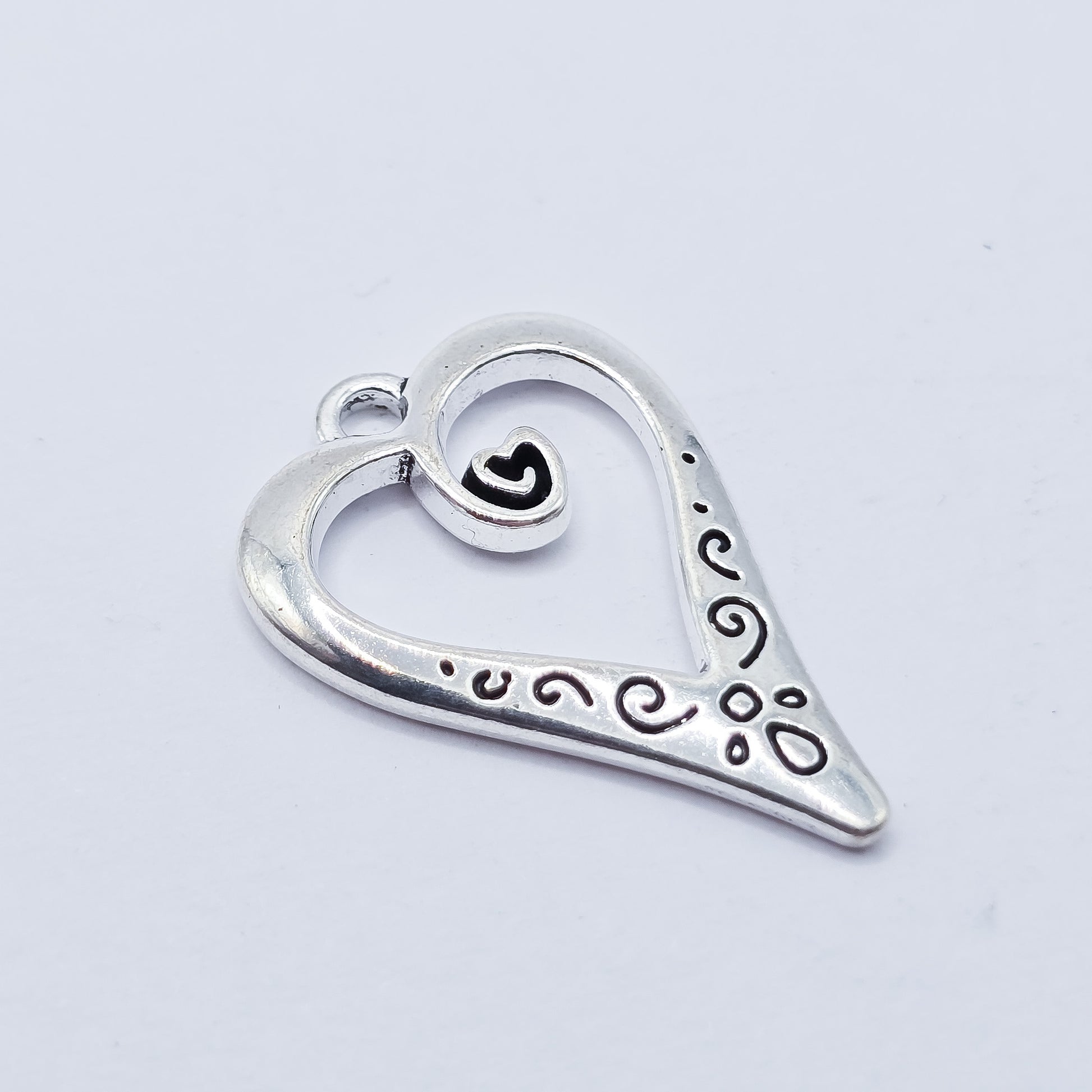 Large open heart decorative heart charm. ADD on charm for keychain - DAYZEECREATIONZ, PERSONALIZED GIFTS3