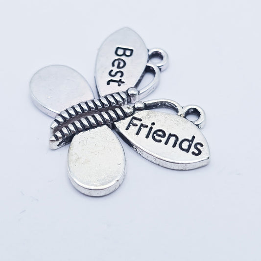 Butterfly best friends pair of 2 charms, butterfly shape charms, ADD on for keychain - DAYZEECREATIONZ, PERSONALIZED GIFTS-1