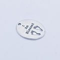 i am blessed silver charm with footprints