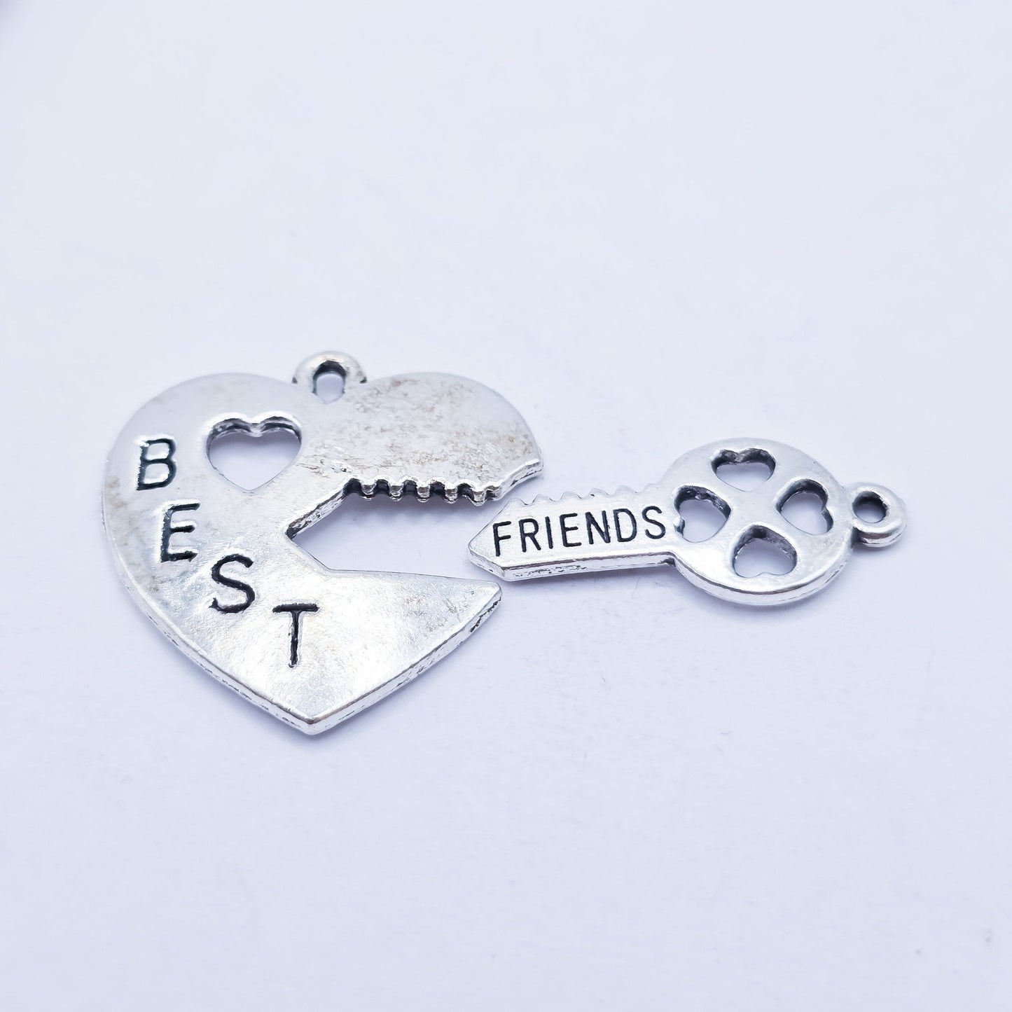 Best friends 2 piece heart shaped lock and key, charm, ADD on for keychain - DAYZEECREATIONZ, PERSONALIZED GIFTS-3