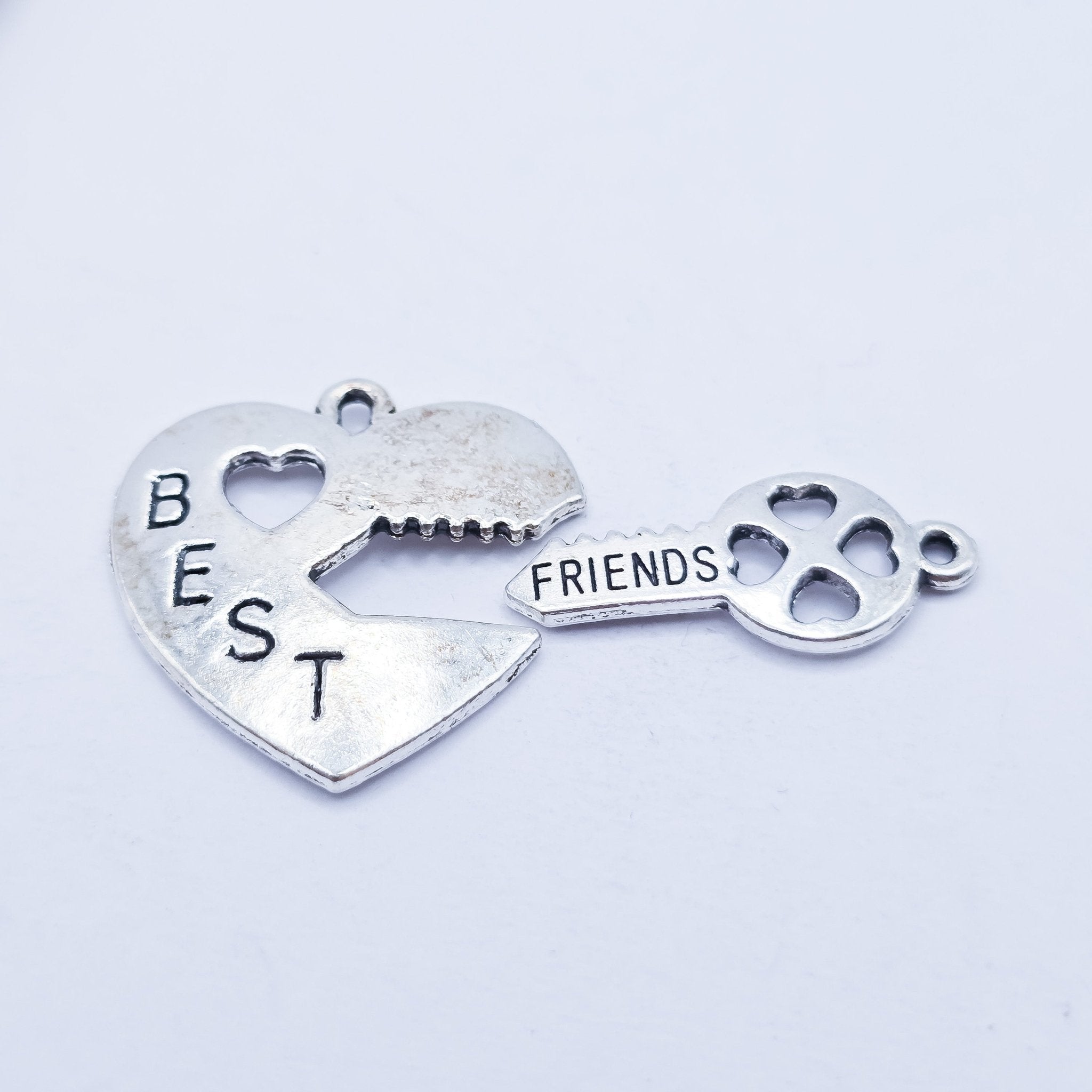 Best friends 2 piece heart shaped lock and key, charm, ADD on for keychain - DAYZEECREATIONZ, PERSONALIZED GIFTS-3