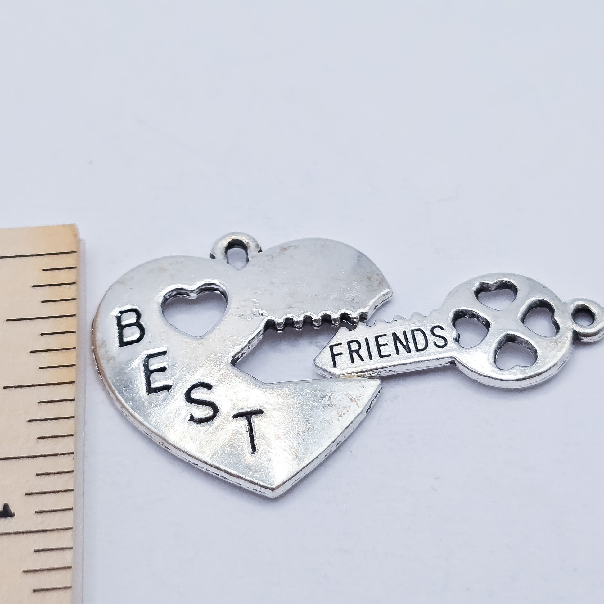 Best friends 2 piece heart shaped lock and key, charm, ADD on for keychain - DAYZEECREATIONZ, PERSONALIZED GIFTS-2