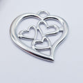 Large heart charm with 3 small hearts inside, ADD on for keychain - DAYZEECREATIONZ, PERSONALIZED GIFTS-1