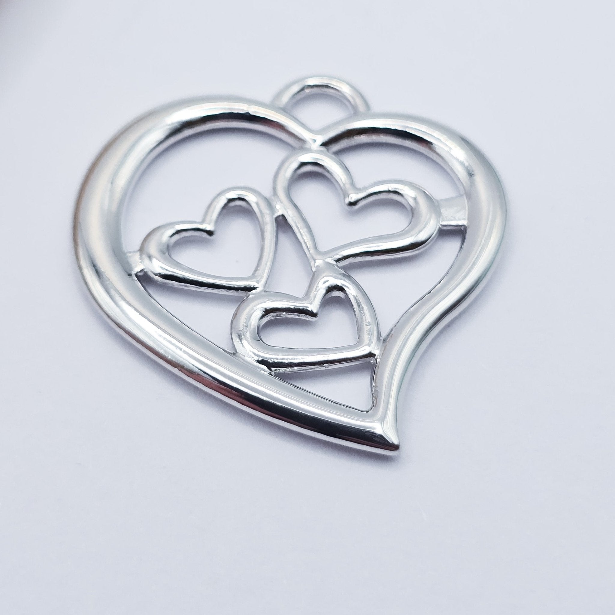 Large heart charm with 3 small hearts inside, ADD on for keychain - DAYZEECREATIONZ, PERSONALIZED GIFTS-1