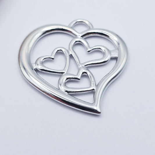 Large heart charm with 3 small hearts inside, ADD on for keychain - DAYZEECREATIONZ, PERSONALIZED GIFTS-1