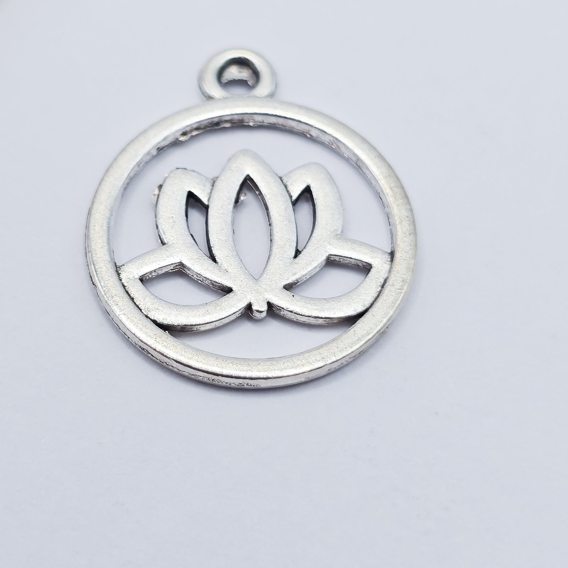 Lotus flower charm, ADD on for keychain - DAYZEECREATIONZ, PERSONALIZED GIFTS-1