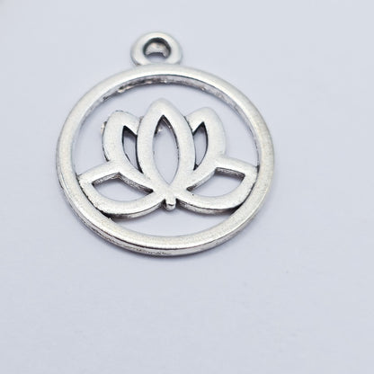 Lotus flower charm, ADD on for keychain - DAYZEECREATIONZ, PERSONALIZED GIFTS-1