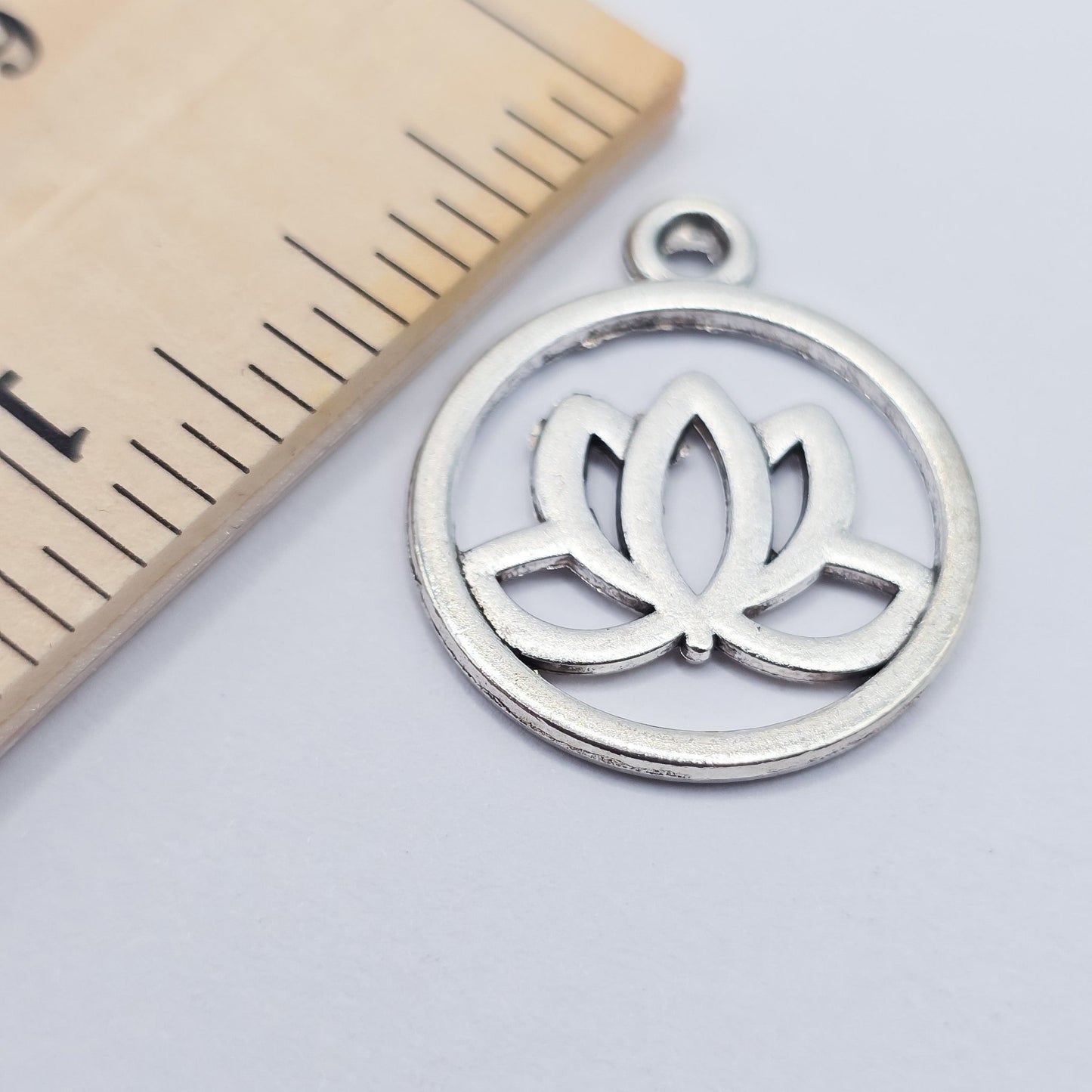 Lotus flower charm, ADD on for keychain - DAYZEECREATIONZ, PERSONALIZED GIFTS-2