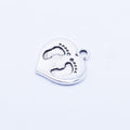 Heart Charm with Baby footprint. ADD on charm for keychains- this item. - DAYZEECREATIONZ, PERSONALIZED GIFTS1