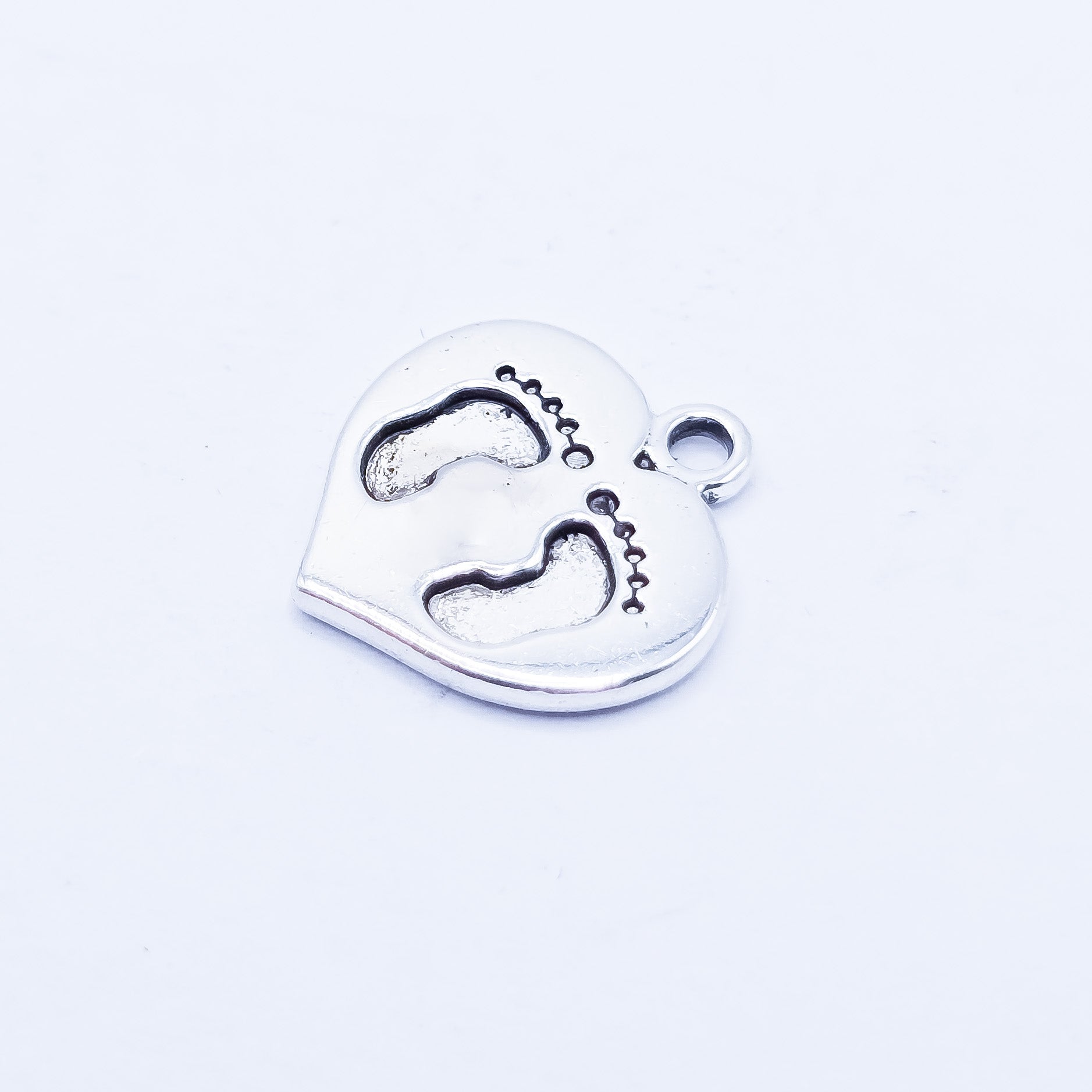 Heart Charm with Baby footprint. ADD on charm for keychains- this item. - DAYZEECREATIONZ, PERSONALIZED GIFTS1