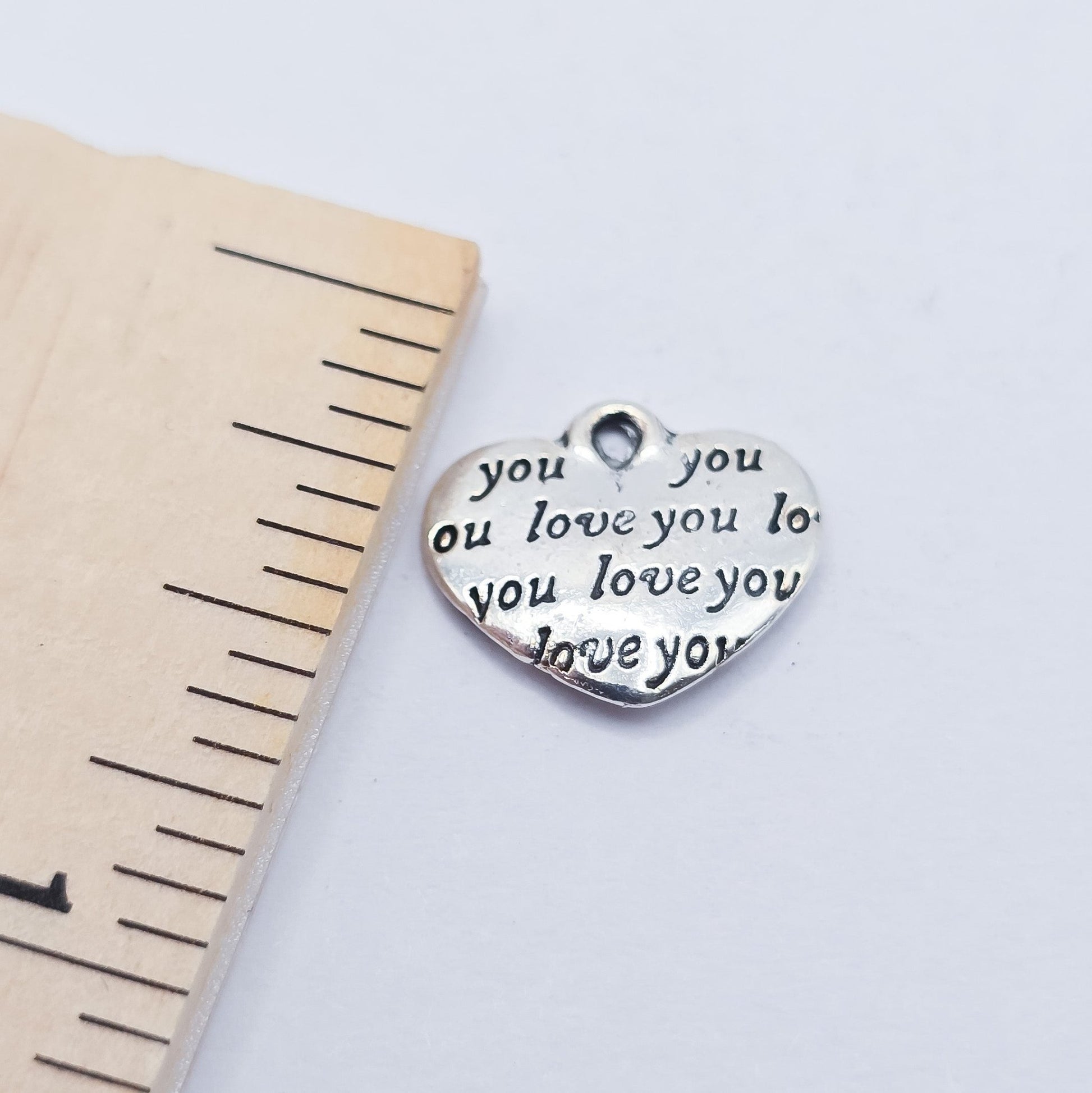 Extra Small Love you heart shaped charm. ADD on charm for keychain - DAYZEECREATIONZ, PERSONALIZED GIFTS2