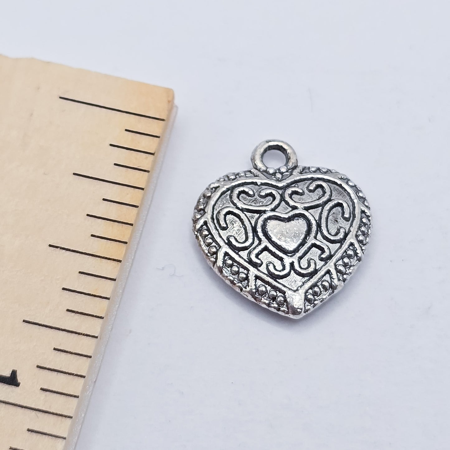 Small 3D filigree heart charm. ADD on charm for keychain - DAYZEECREATIONZ, PERSONALIZED GIFTS2