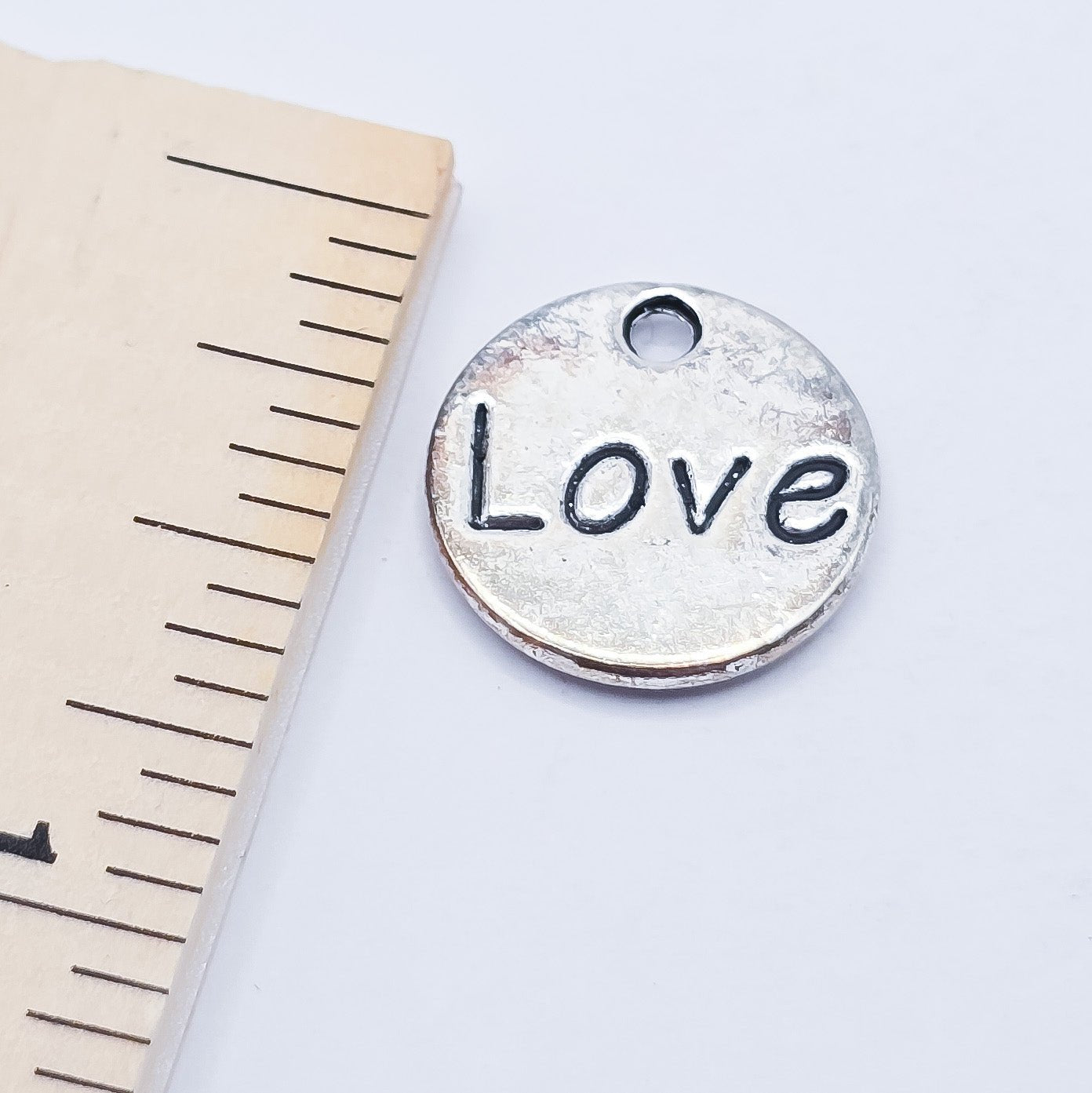 Small round love & heart charm. Double sided. ADD on charm for keychain - DAYZEECREATIONZ, PERSONALIZED GIFTS5