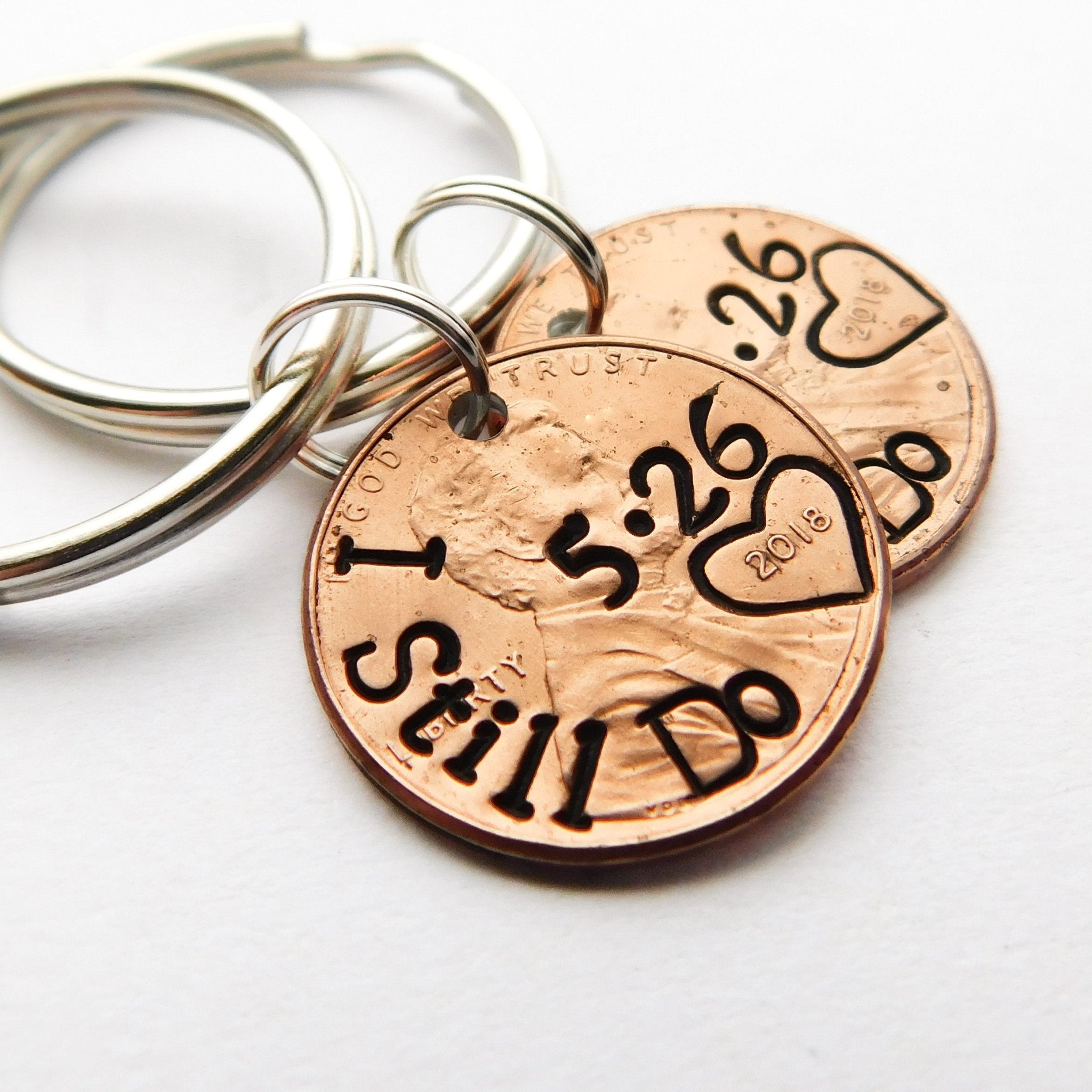 I Still Do Wedding Anniversary Penny Keychain