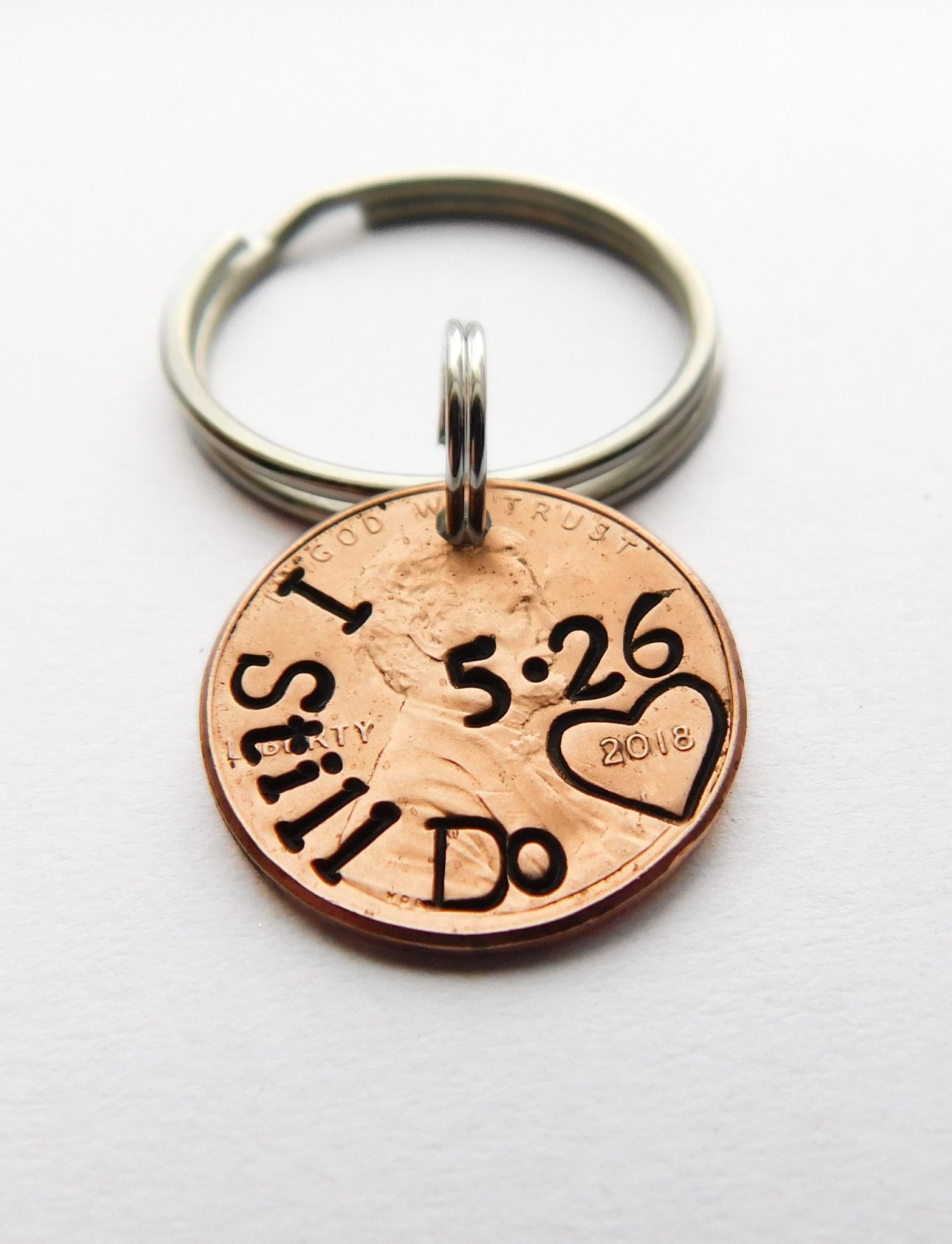 I Still Do Wedding Anniversary Penny Keychain