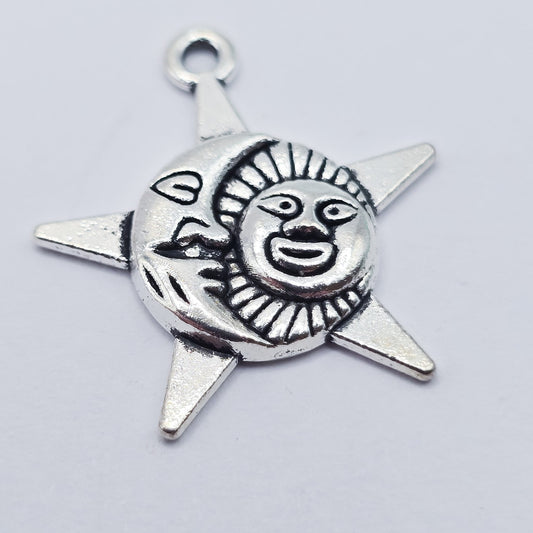 Sun and moon celestial charm, ADD on for keychain - DAYZEECREATIONZ, PERSONALIZED GIFTS-1