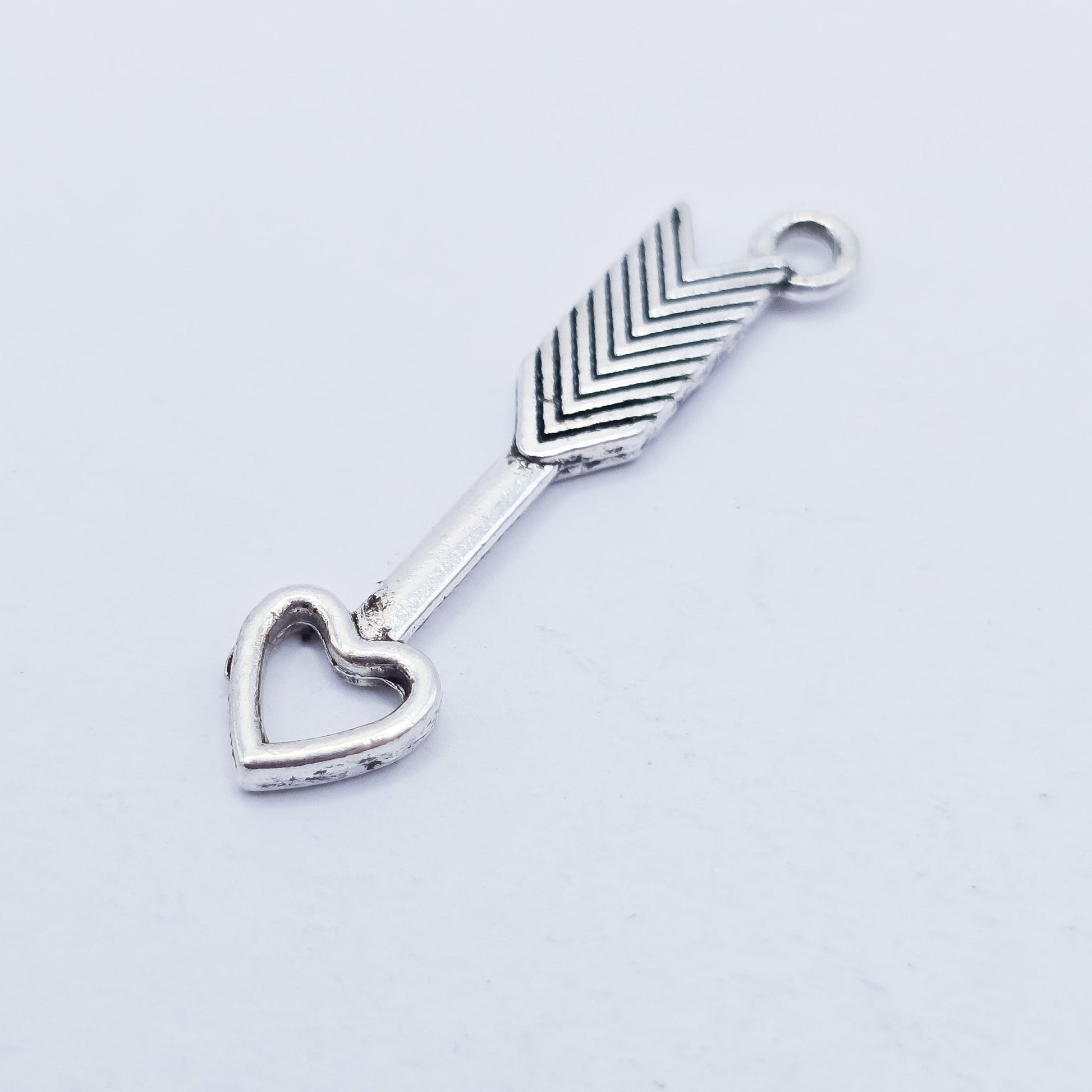 Arrow with heart, ADD on charm for keychain - DAYZEECREATIONZ, PERSONALIZED GIFTS-2