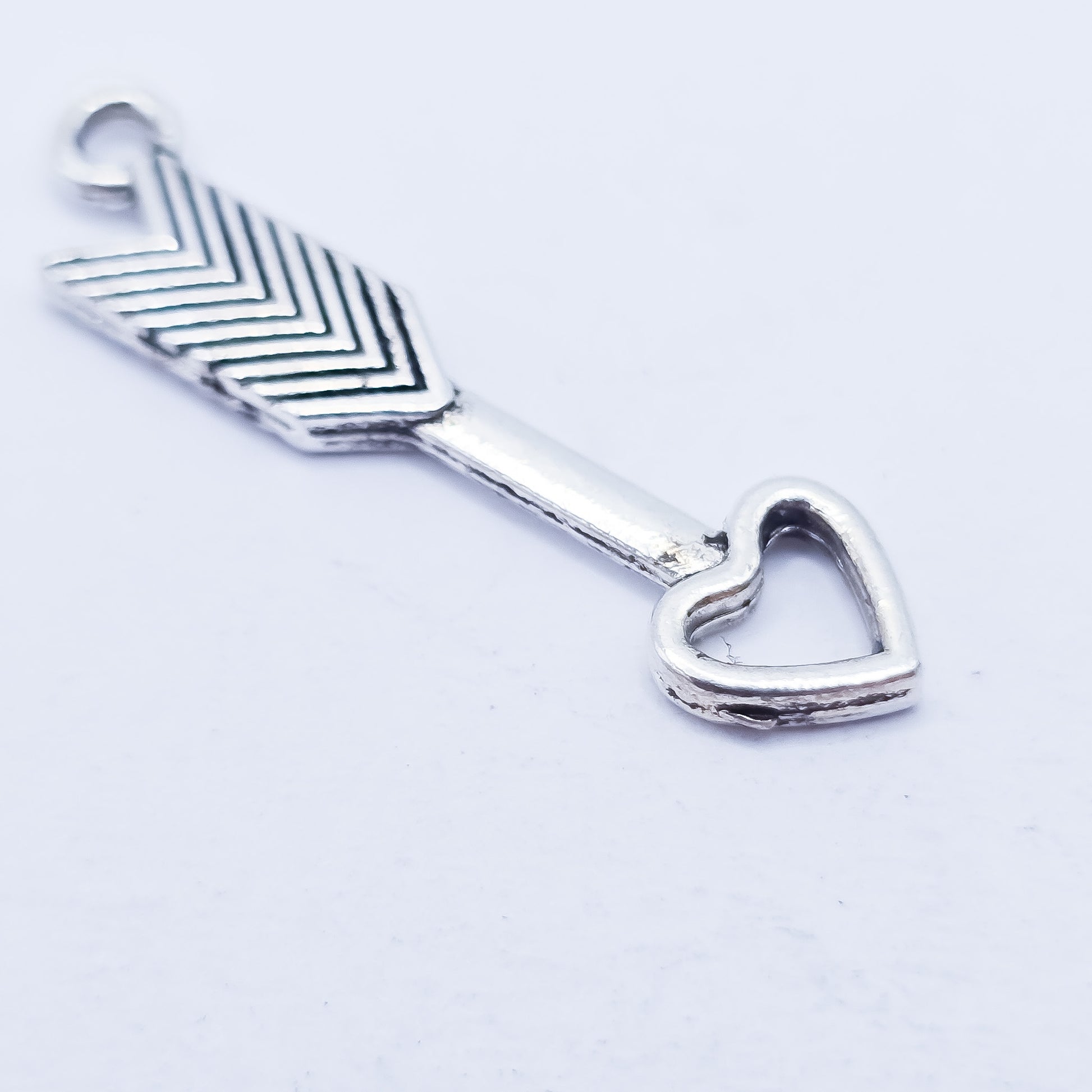 Arrow with heart, ADD on charm for keychain - DAYZEECREATIONZ, PERSONALIZED GIFTS-1