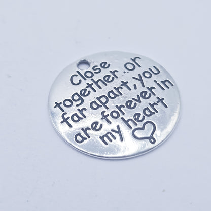 Close together or far apart charm , ADD on charm for keychain - DAYZEECREATIONZ, PERSONALIZED GIFTS2