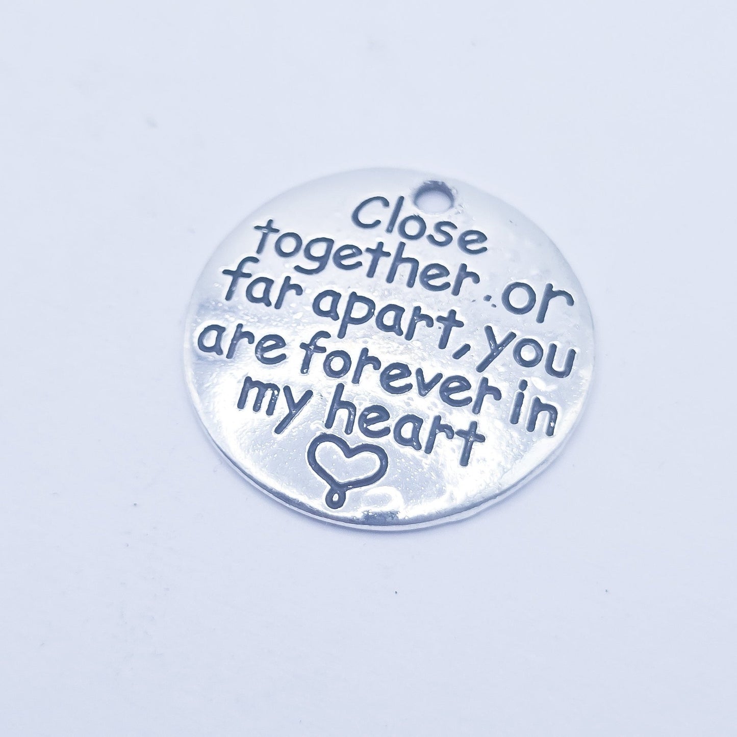 Close together or far apart charm , ADD on charm for keychain - DAYZEECREATIONZ, PERSONALIZED GIFTS1