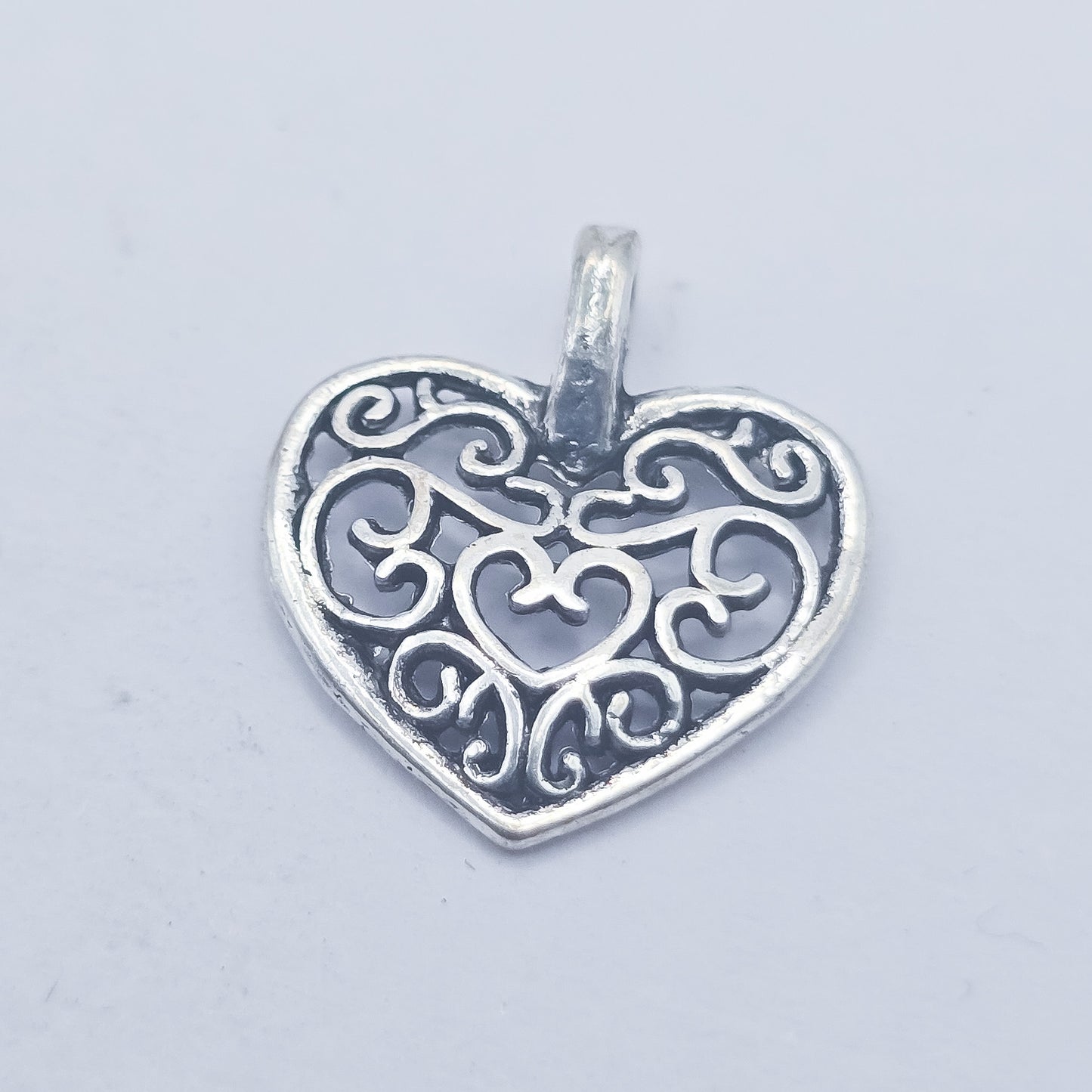 Small filigree heart charm , ADD on charm for keychain - DAYZEECREATIONZ, PERSONALIZED GIFTS1