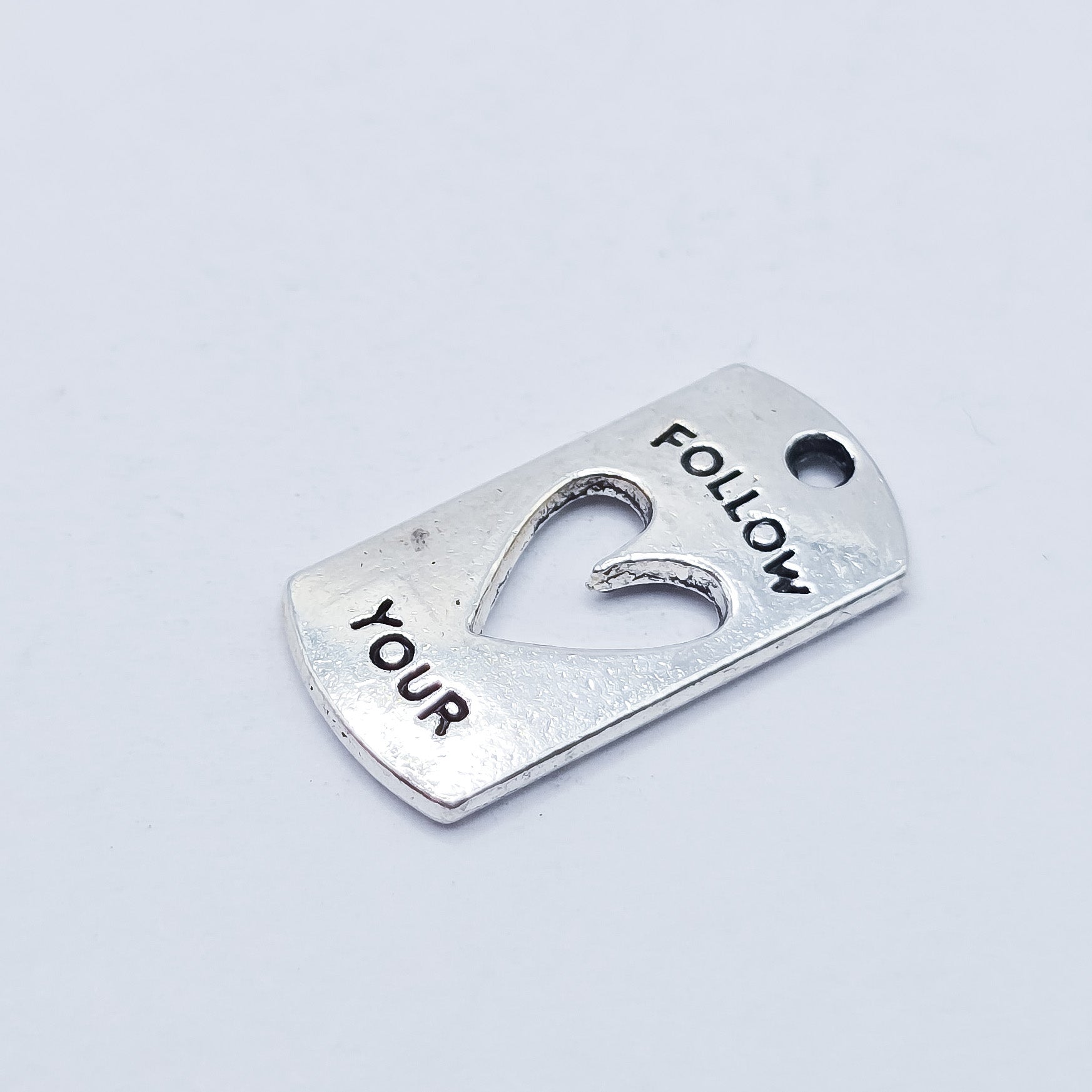 Follow your heart rectangular charm. ADD on charm for keychain - DAYZEECREATIONZ, PERSONALIZED GIFTS2