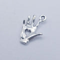 Helping hand with heart charm, ADD on charm for keychain - DAYZEECREATIONZ, PERSONALIZED GIFTS-