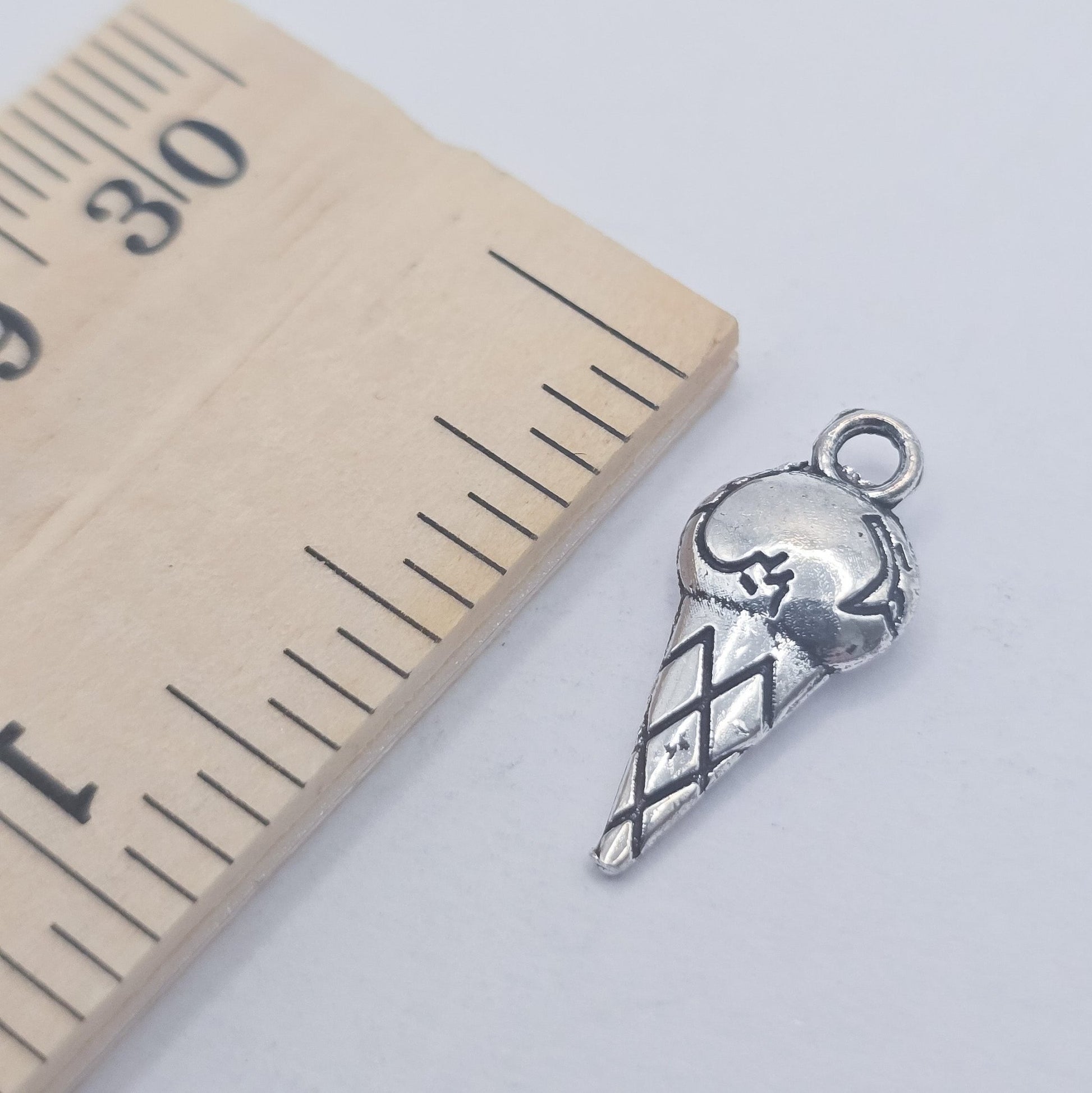 Ice cream cone charm, ice-cream, ADD on charm for keychain - DAYZEECREATIONZ, PERSONALIZED GIFTS-2