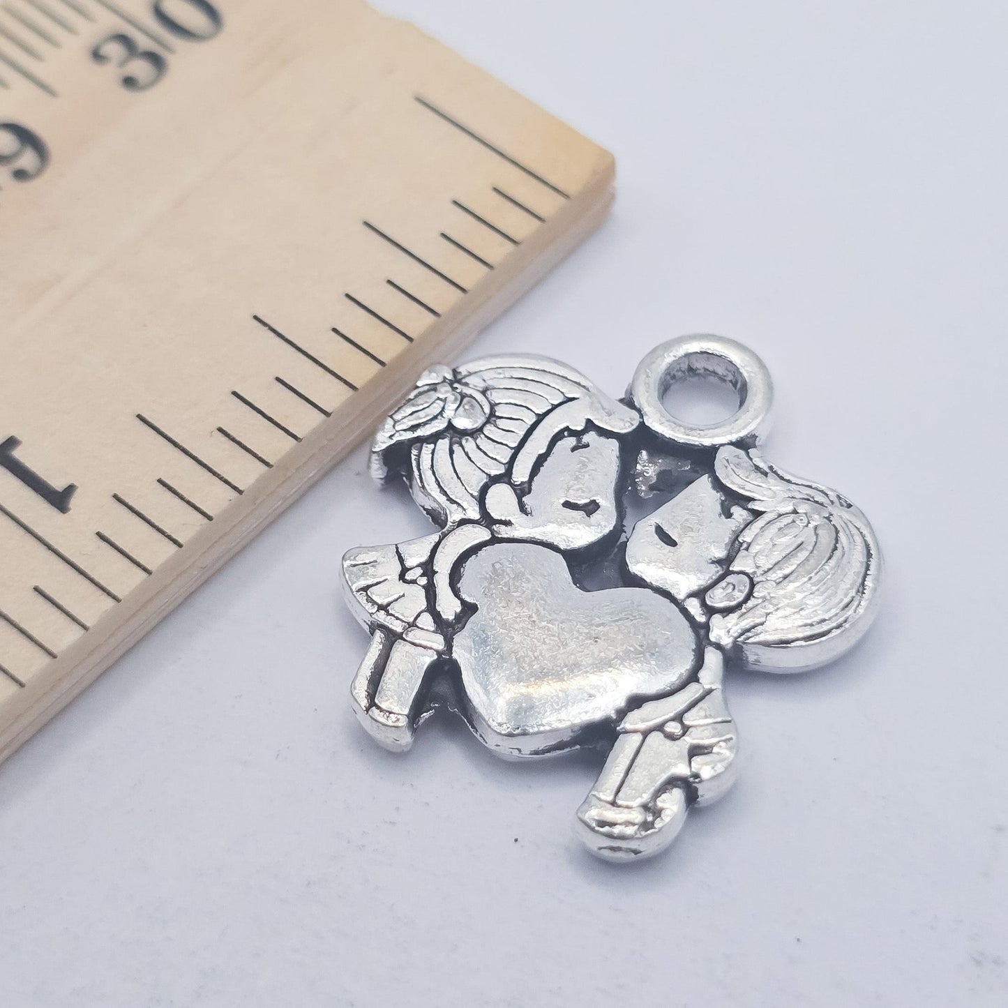 Kissing couple snd heart charm , ADD on charm for keychain - DAYZEECREATIONZ, PERSONALIZED GIFTS3