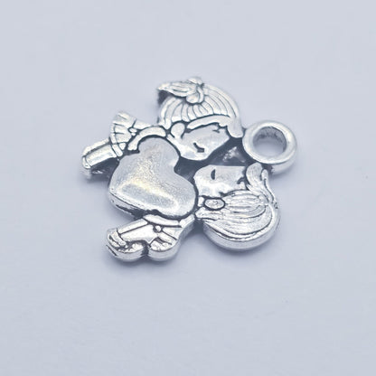 Kissing couple snd heart charm , ADD on charm for keychain - DAYZEECREATIONZ, PERSONALIZED GIFTS2