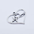 Large open heart with stethoscope heartbeat charm. Nurse charm. ADD on charm for keychain - DAYZEECREATIONZ, PERSONALIZED