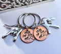 Ride or Die Penny Keychain with ASL charm - DAYZEECREATIONZ, PERSONALIZED GIFTS-2
