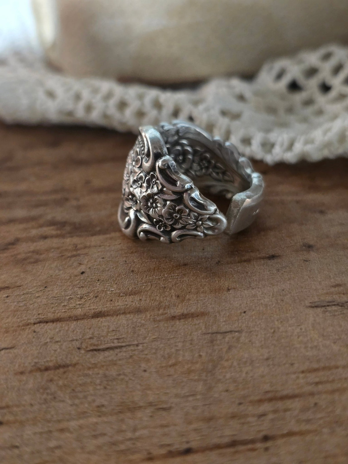 Renaissance Spoon Ring – 1971 Vintage Silverware, Rare Find