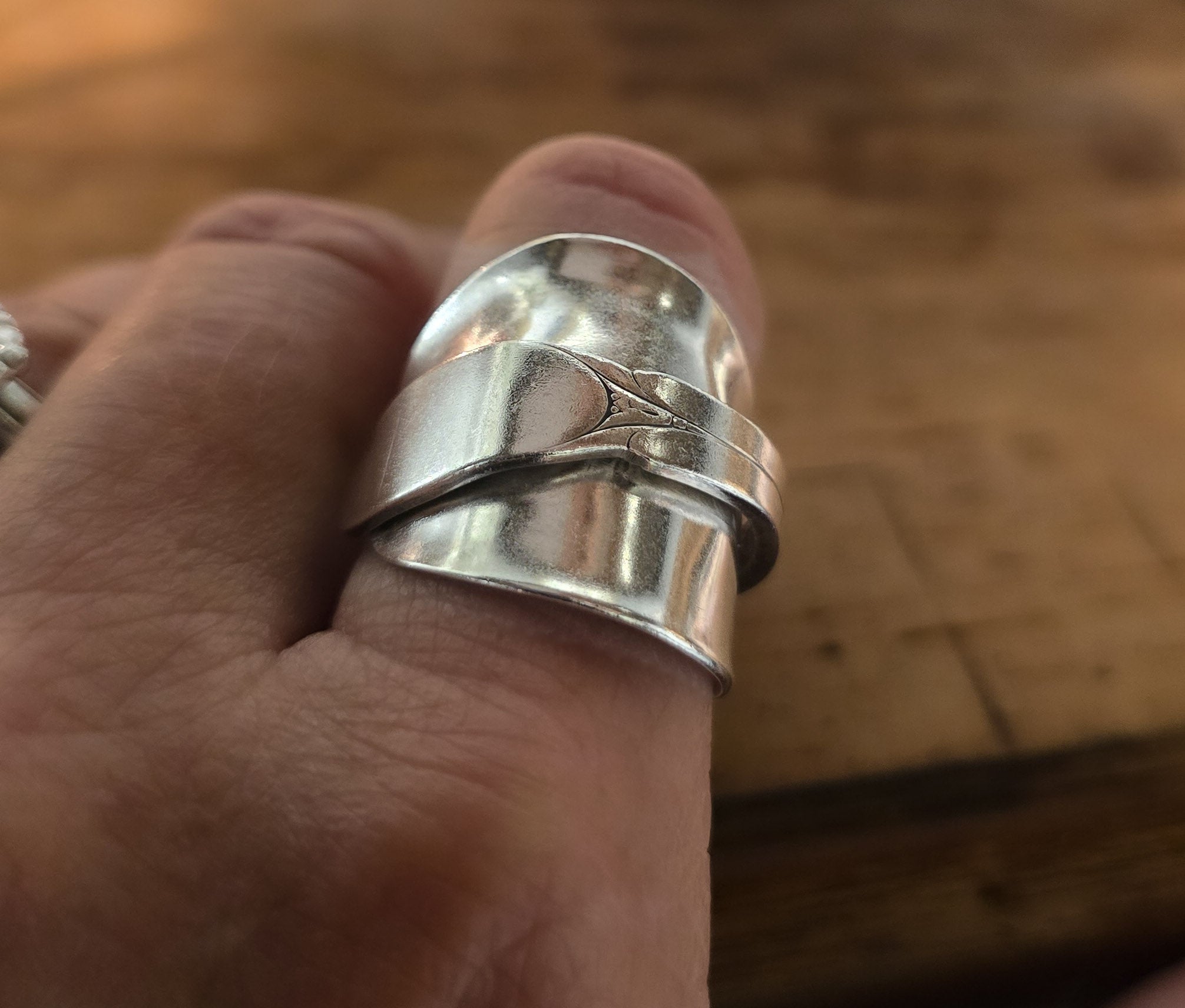Size 8 Saddle Spoon Ring