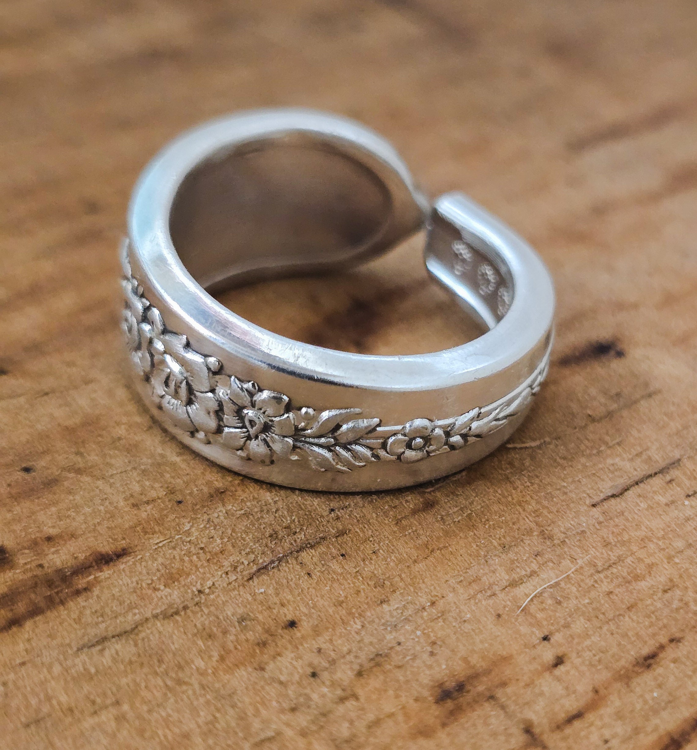 Vintage Silverplate Spoon Ring – 1939 Royal Rose Pattern